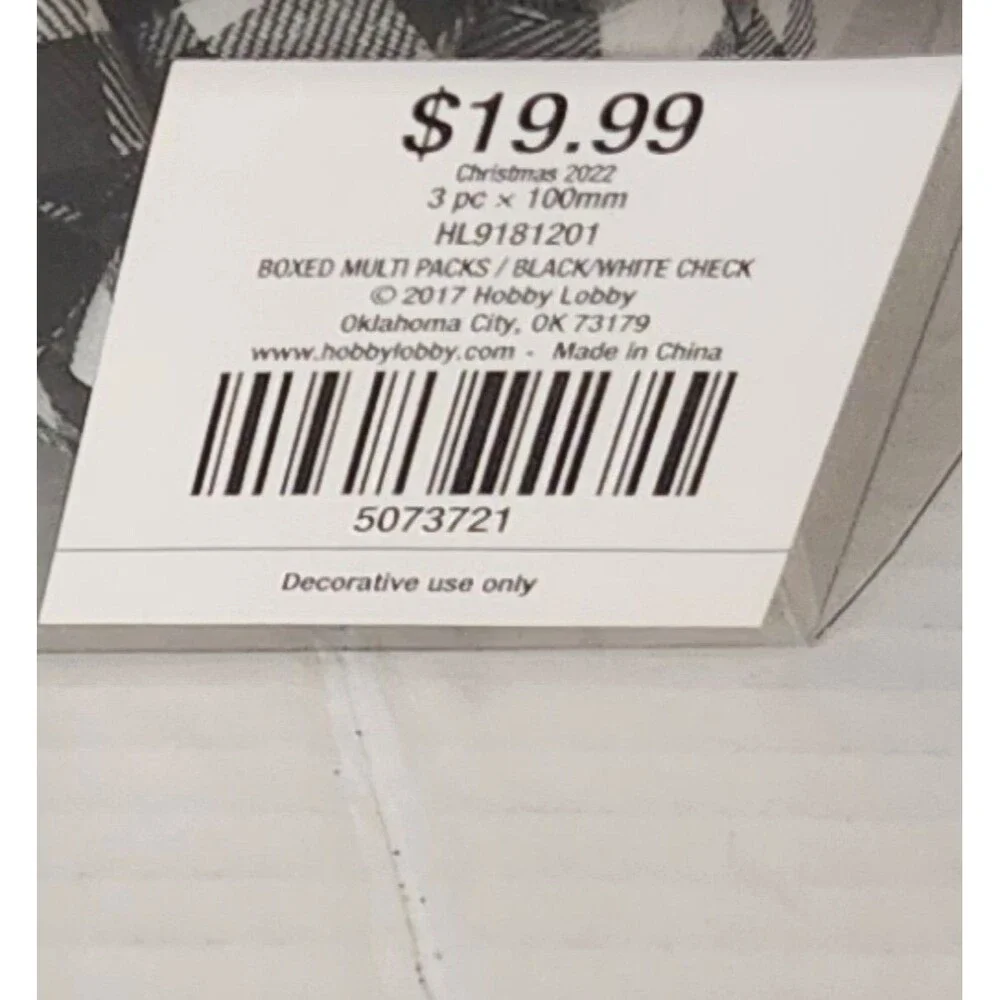 Pack Of 3 Christmas Ornaments From Hobby Lobby